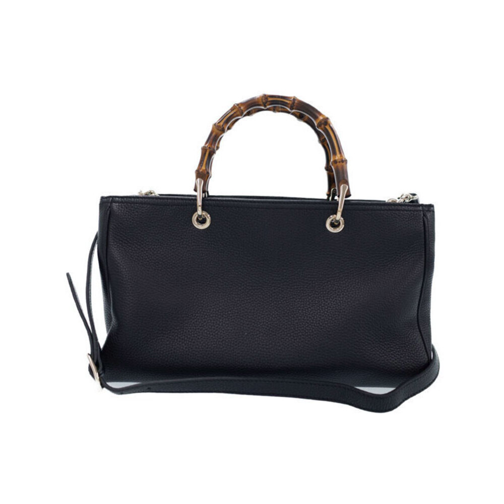 Gucci Shopper Tote 2way Bamboo Bag Leather